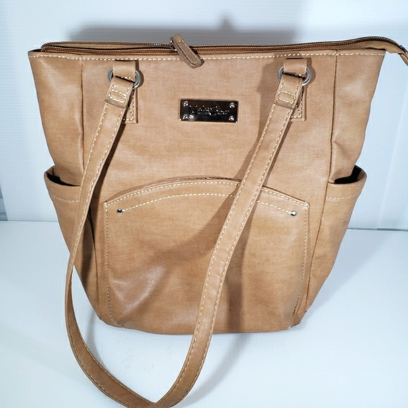 Multi Sac Beige Multi Pocket Functional Faux Leather Shoulder Bag - Picture 15 of 15